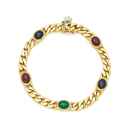 HuisCollectie HuisCollectie  Armband 14k Geelgoud met robijn, saffier, smaragd 6.4mm 609138
