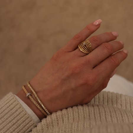 Cammilli Cammilli Ring Velaa Star 18k Roségoud met diamant GAN3247J