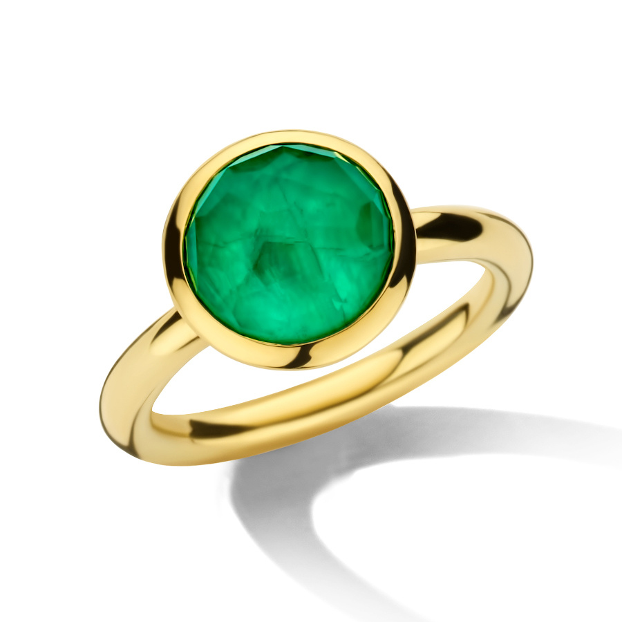 been versieren geleider TIRISI Ring 18k Geelgoud met Smaragd Triplet TR9709EM - Juwelier van der  Weerd - Janssen Zeist