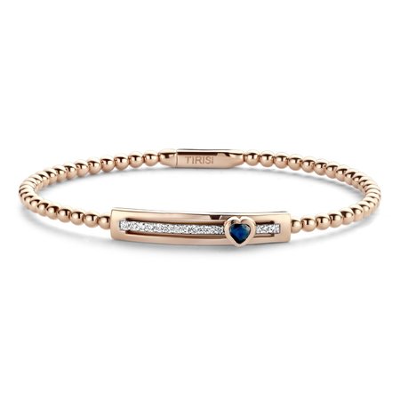 Tirisi Moda Tirisi Armband Amsterdam 18k roségoud met blauwe Saffier en diamant TB2176LS(2P)