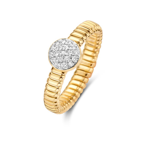 Tirisi Moda TIRISI Ring Amsterdam 18k Geelgoud met 0.17ct diamant TR1183D(2T)