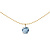 R&C R&C Collier Romance Cuba met 6mm blauw topaas 45cm 609704