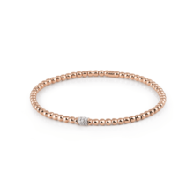 AL CORO AL CORO Armband Stretchy 18k Roségoud met diamant A351R