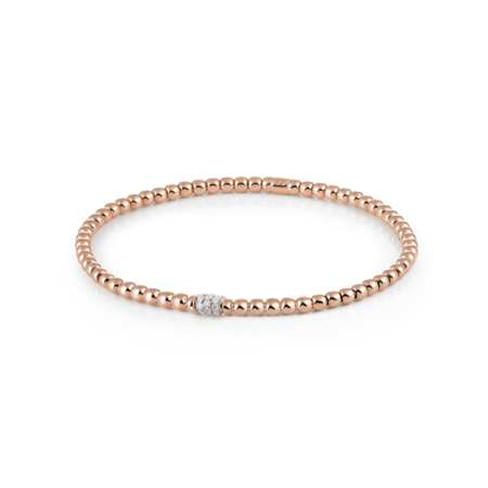 AL CORO AL CORO Armband Stretchy 18k Roségoud met diamant A351R