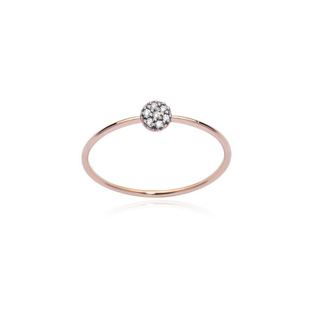 Burato BURATO Ring 18k Roségoud met witte diamant CF311