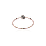 Mrs.Janssen Mrs.Janssen Ring 18k Roségoud met bruine diamant 609712