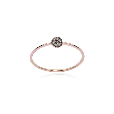 Burato BURATO Ring 18k Roségoud met bruine diamant CF312