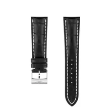 Breitling Breitling horlogeband 22MM zwart croco leer met gesp 743P