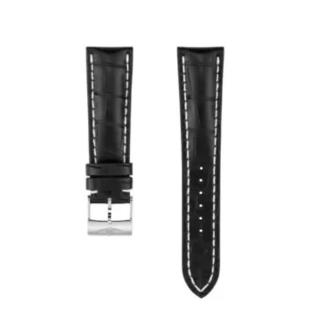 Breitling Breitling horlogeband 22MM zwart Alligator leer met gesp 743P/22-20