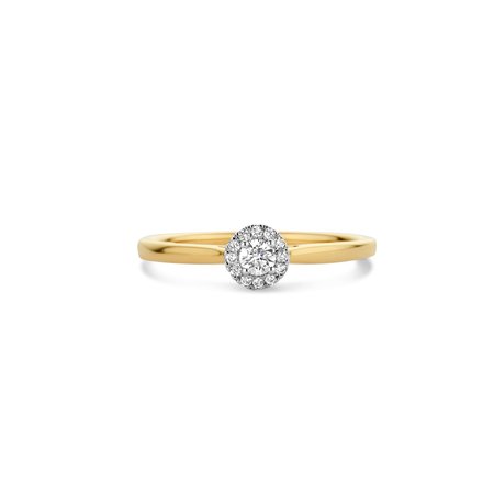 Blush Blush Diamonds Ring 14k geelgoud met witgoud chaton en diamant 1648BDI