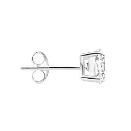 R&C R&C Oorstekers 14k witgoud solitair diamant 2 x 0.40ct SI3/W 609820