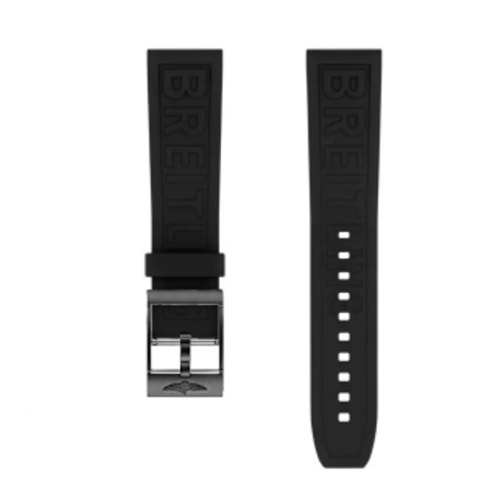 Breitling Breitling horlogeband 24MM zwart rubber met zwarte gesp 154SS