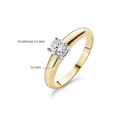 Blush Blush Ring 14k bicolor met zirkonia 1129BZI