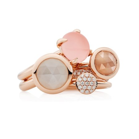 Bron BRON Ring Catch 18k Roségoud met Rozenkwarts 8RR4811RQC