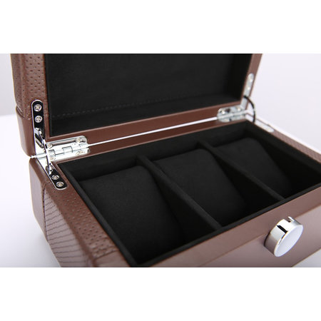 Benson Benson  Black Series bruine horlogebox voor 3 horloges