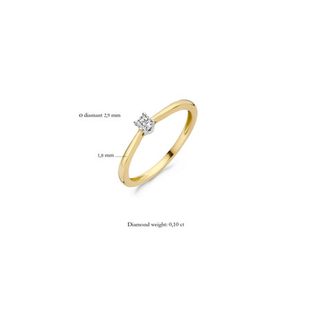 Blush Blush Diamonds Ring 14k bicolor met diamant 1622BDI