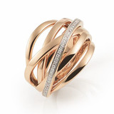 AL CORO AL CORO Ring Serenata 18k Roségoud met diamant NR953R