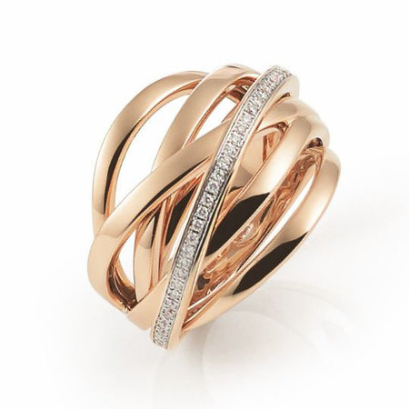 AL CORO AL CORO Ring Serenata 18k Roségoud met diamant NR953R
