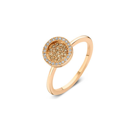 ROOS 1835 Roos1835 Moondrops Ring 14k Roségoud met diamant M006R23R14-B