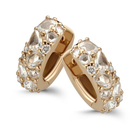 ROOS 1835 ROOS1835 Creolen 18k Roségoud met diamant 066E138R18