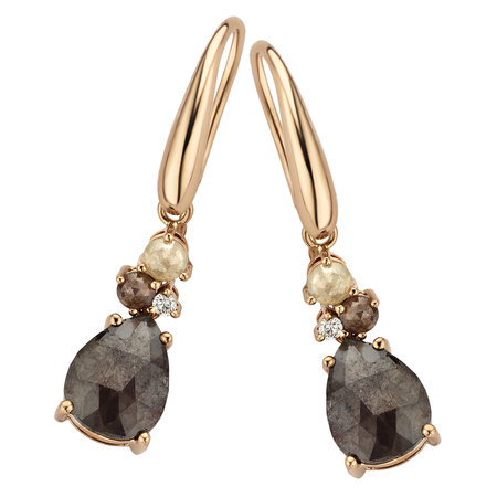 ROOS 1835 ROOS1835 Oorhangers 18k Roségoud met diamant 100EAR18