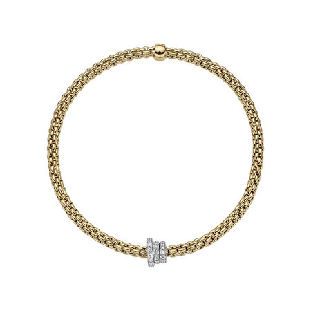 Fope FOPE Armband Flex-It Prima 18k Geelgoud 744B PAVE G M