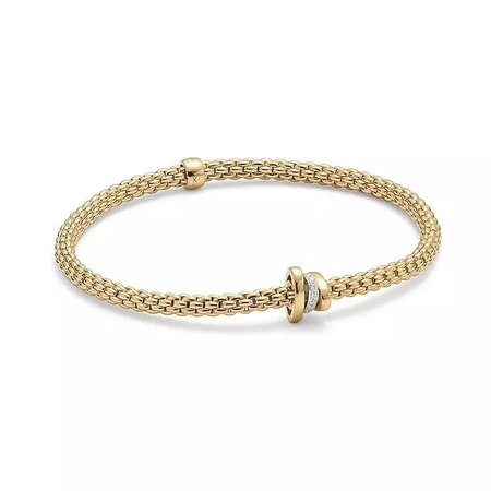 Fope FOPE Armband Flex-It Prima 18k Geelgoud met diamant 74408BX_BB_G_GBG_00M