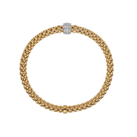 Fope FOPE Armband Flex-It Solo 18k Geelgoud met diamant 63406BX_PB_G_XBX_00M