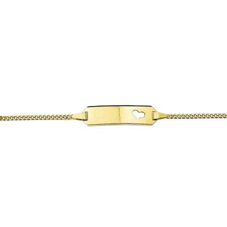 HuisCollectie HuisCollectie  kinder graveerarmband 14k geelgoud met hartje 603954