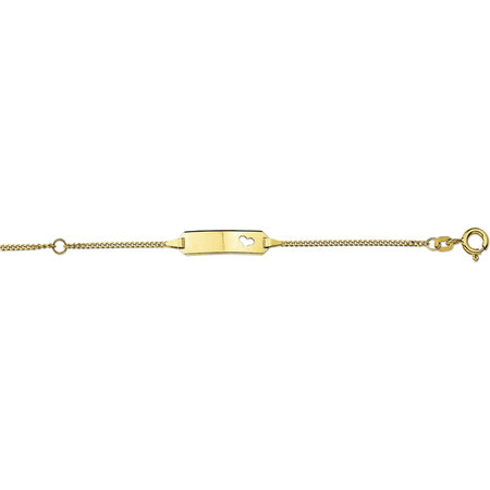 HuisCollectie HuisCollectie  kinder graveerarmband 14k geelgoud met hartje 603954