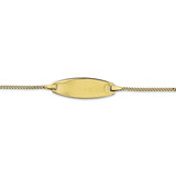 HuisCollectie HuisCollectie  kinder graveerarmband 14k geelgoud ovaal 610409