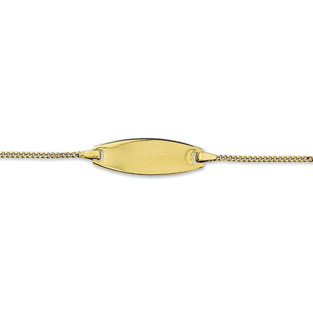 HuisCollectie HuisCollectie  kinder graveerarmband 14k geelgoud ovaal 610409