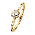 Mrs.Janssen MRS. JANSSEN 14 karaat geelgouden rozet ring 0.24 crt diamant 611855