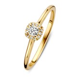 Mrs.Janssen MRS. JANSSEN 14 karaat geelgouden rozet ring 0.24 crt diamant 611855