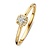 Mrs.Janssen MRS. JANSSEN 14 karaat geelgouden rozet ring 0.24 crt diamant 611855