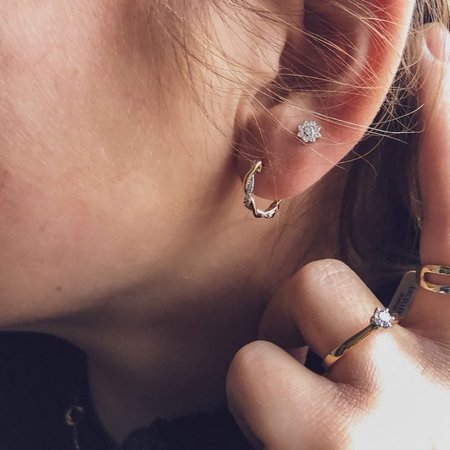 HuisCollectie HuisCollectie Oorstekers witgoud 14k briljant 0.26crt 610447