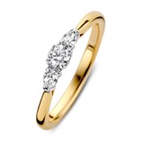 HuisCollectie Huiscollectie ring 14k geelgoud met 0.36ct H/Si diamant 610443