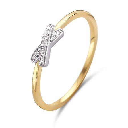 Mrs.Janssen Mrs.Janssen Ring 14k Geelgoud 0.04ct diamant 610444