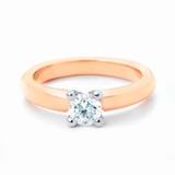 R&C R&C Ring Feline 14k roségoud met 0.10ct P/W diamant RIN0082-0.10-PW