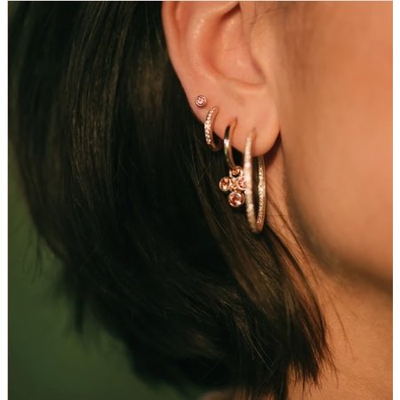 Bron BRON Creolen Lux 18k Roségoud met diamant 7OR477930BRBR