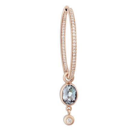 Bron BRON Creolen Lux 18k Roségoud met diamant 7OR477930BRBR