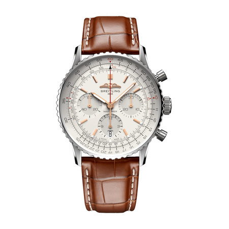 Breitling Breitling Navitimer Automatic 41 B01 Chronograph witte wijzerplaat  AB0139211G1P1