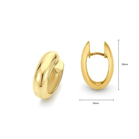 HuisCollectie HuisCollectie Creolen 14k geelgoud 18x8mm 26110