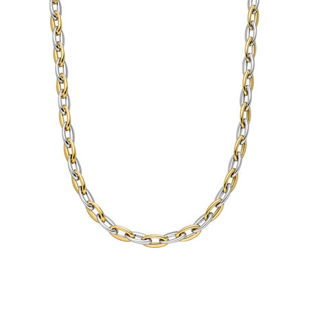 HuisCollectie HuisCollectie Collier 14k bicolor goud fantasie schakel 5.5 mm  45 cm 610592