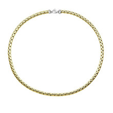 HuisCollectie HuisCollectie Collier met popcorn schakels 14k Geelgoud 5.5 mm 45cm - 610590