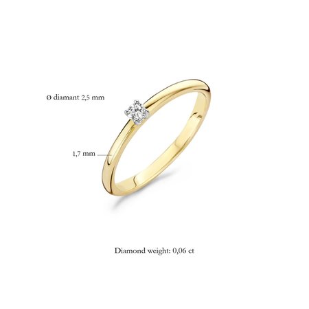 Blush Blush Diamonds Ring 14k Geelgoud met 0.06ct diamant 1601BDI