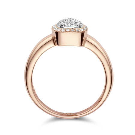 Tirisi Tirisi Milano Mini Sweeties Ring 18k Roségoud met diamant  TR9632D(2P)