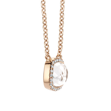 Tirisi Tirisi Milano Mini Sweeties Collier 18k roségoud met parelmoer en diamant TP9152WQP