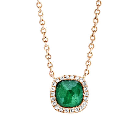 Tirisi Tirisi Milano Sweeties Collier 18k roségoud met Smaragd en diamant TP9152EMP
