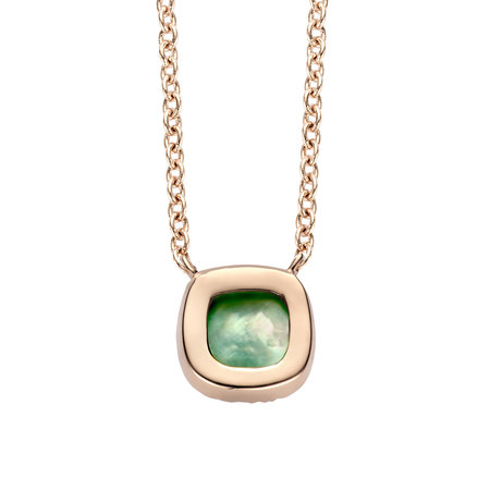 Tirisi Tirisi Milano Sweeties Collier 18k roségoud met Smaragd en diamant TP9152EMP